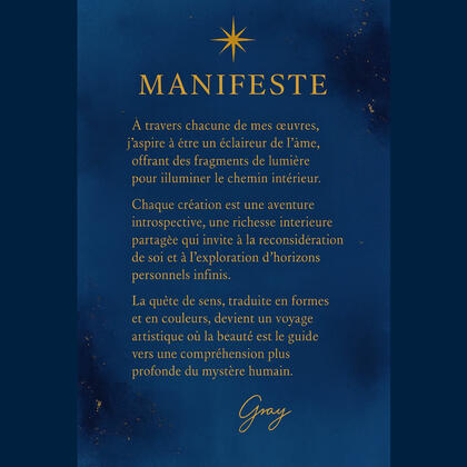 Manifeste artistique de Gray dédié aux créateurs, âmes sensibles et penseurs marginaux. Découvrez une vision créative unique, en manifeste artistique, création introspective, vision créative, développement personnel, journal graphique, art et résilience, âme marginale, Gray JEVI.